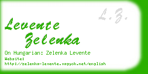 levente zelenka business card